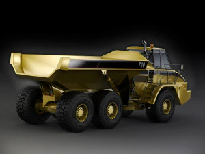 cami&oacute;n articulado caterpillar 740 Modelo 3D