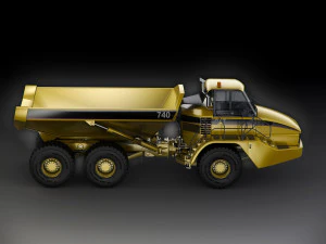 cami&oacute;n articulado caterpillar 740 Modelo 3D