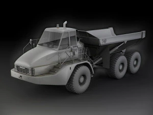 cami&oacute;n articulado caterpillar 740 Modelo 3D
