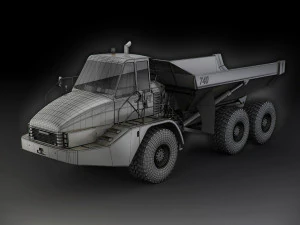 cami&oacute;n articulado caterpillar 740 Modelo 3D