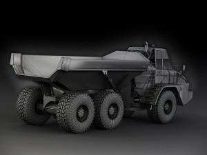 caterpillar 740 articulated truck 3D मॉडल