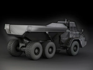 cami&oacute;n articulado caterpillar 740 Modelo 3D