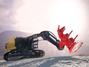 Гусеничный комбайн Caterpillar 552 3D Модель