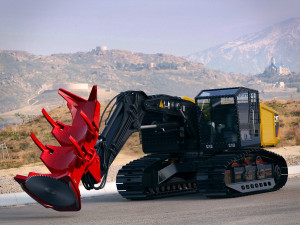 caterpillar 552 track harvester 3D Model