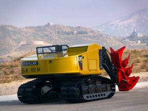 caterpillar 552 track harvester 3D Model