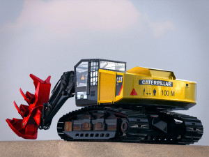 caterpillar 552 track harvester 3D Model