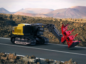 caterpillar 552 track harvester 3D Model