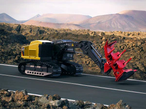 caterpillar 552 track harvester 3D Model