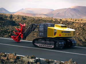 caterpillar 552 track harvester 3D Model
