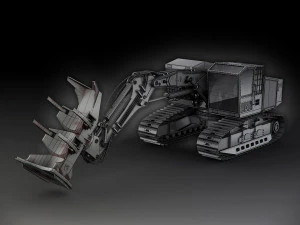 caterpillar 552 track harvester 3D Model