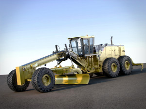 caterpillar 24m motor mining grader 3D 모델
