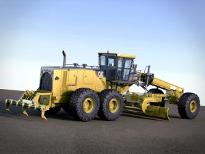 caterpillar 24m motor mining grader 3D 모델