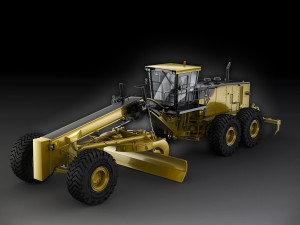 caterpillar 24m motor mining grader 3D 모델
