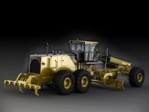 caterpillar 24m motor mining grader 3D Model