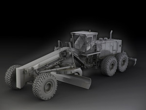 caterpillar 24m motor mining grader 3D 모델