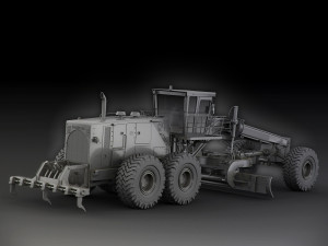 caterpillar 24m motor mining grader 3D 모델