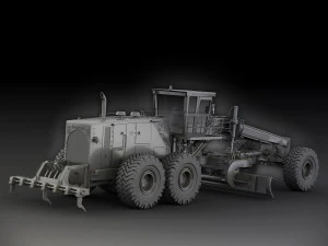 caterpillar 24m motor mining grader 3D Model