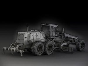 caterpillar 24m motor mining grader 3D 모델