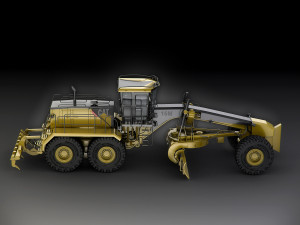 caterpillar 16m motor mining grader 3D 모델