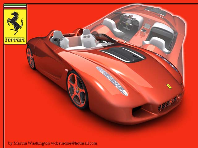 ferrari concept 3D Model .c4d .max .obj .3ds .fbx .stl .blend 
