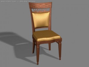 old stool Model 3D