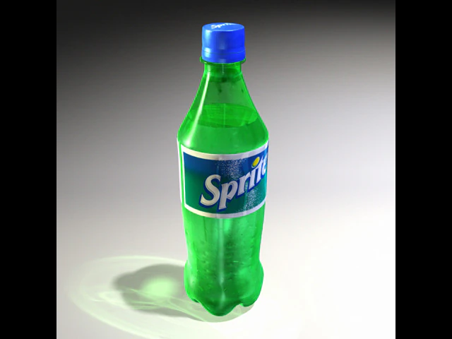sprite bottle 3D Model .c4d .max .obj .3ds .fbx .stl .blend 