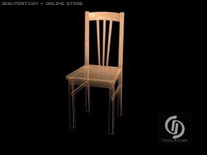 lowpoly chairs 3D Model