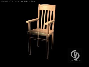 lowpoly chairs 3D Model
