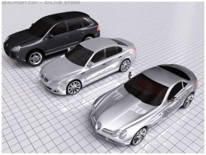 porshe cayenne bmw m5 mercedes 3D-Modell