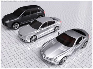 porsche cayenne bmw m5 mercedes 3D Model