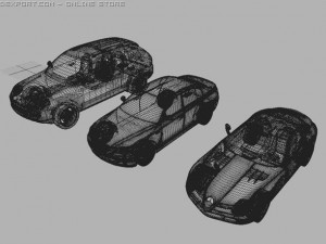 porshe cayenne bmw m5 mercedes 3D मॉडल