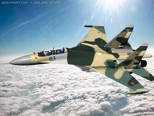 su 30mk Modelo 3D .c4d .max .obj .3ds .fbx .stl .blend 