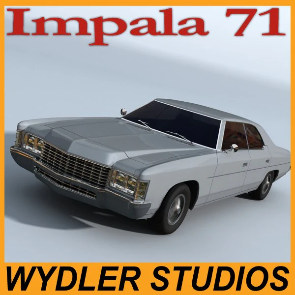 chevrolet impala 71 3D Model .c4d .max .obj .3ds .fbx .stl .blend 