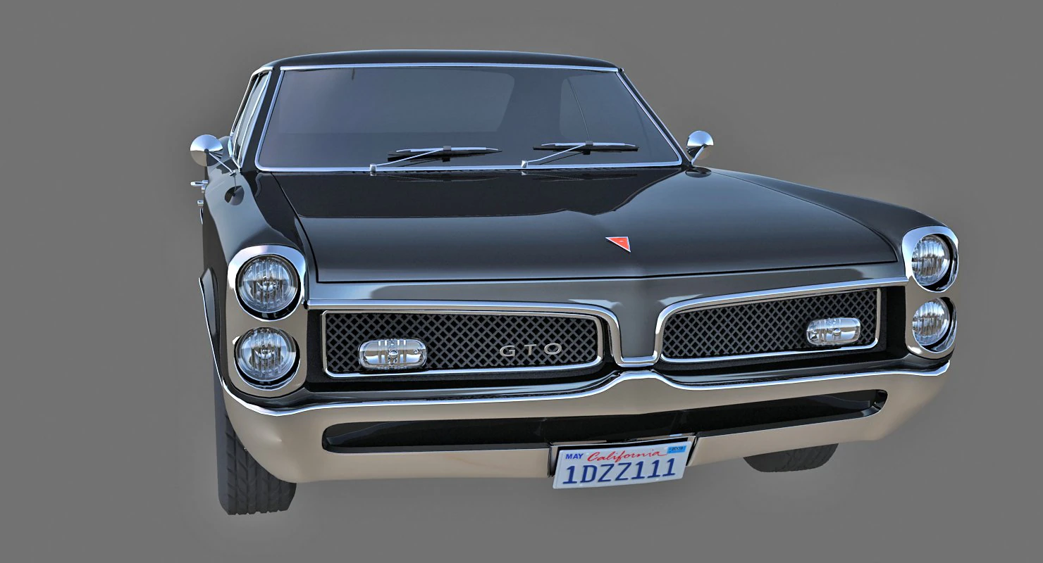 pontiac gto 67 3D Model .c4d .max .obj .3ds .fbx .stl .blend