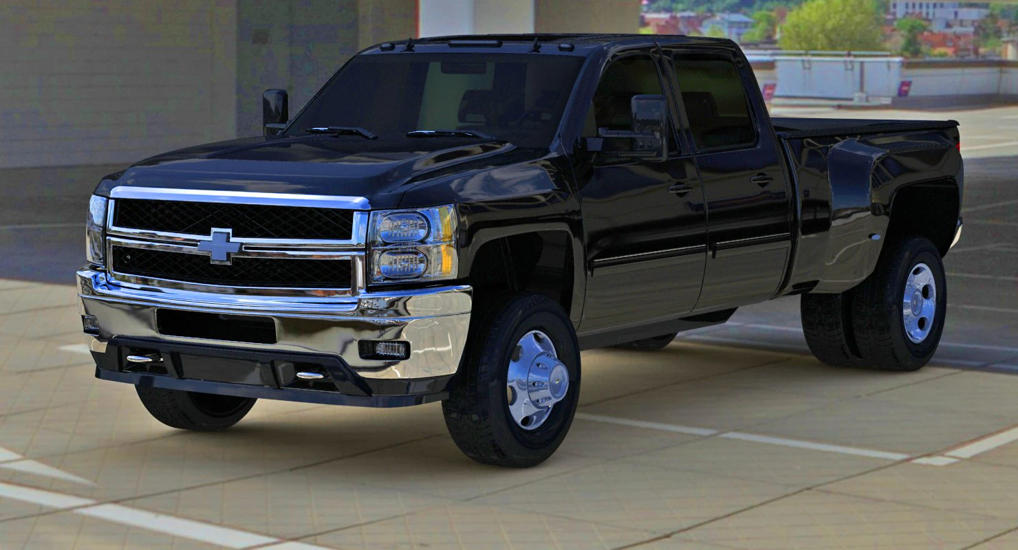 silverado 3500hd crew cab 3D Model .c4d .max .obj .3ds .fbx .stl .blend 