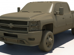 silverado 3500hd crew cab Modelo 3D