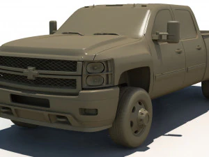 silverado 3500hd crew cab 3D Model
