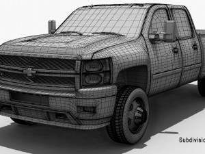 silverado 3500hd crew cab Modelo 3D