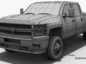 silverado 3500hd crew cab Modelo 3D