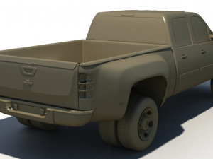 silverado 3500hd crew cab Modelo 3D