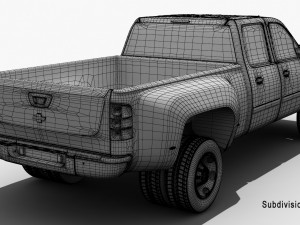 silverado 3500hd crew cab Modelo 3D
