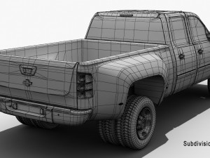 silverado 3500hd crew cab Modelo 3D