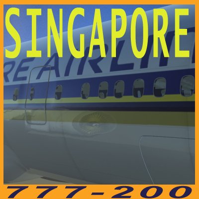 b772 singapore airlines 3D Model .c4d .max .obj .3ds .fbx .stl .blend 