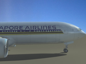 b772 singapore airlines 3D Model