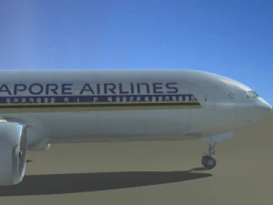 b772 singapore airlines 3D Model