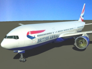 777-200lr british airways 3D Модель