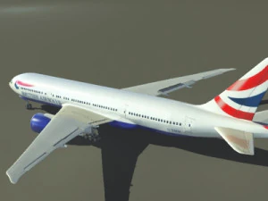 777-200lr british airways 3D Model