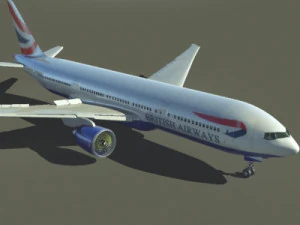 777-200lr british airways 3D Model