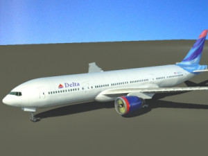 b777-200lr delta 3D 모델