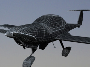 diamond da-20 eclipse exterior Modelo 3D